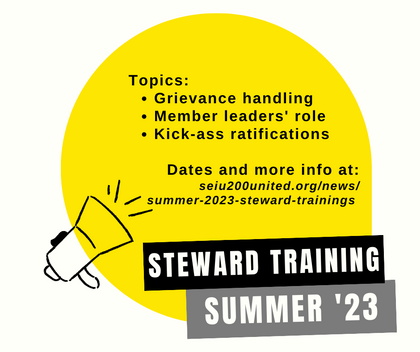 Summer 2023 Steward Trainings